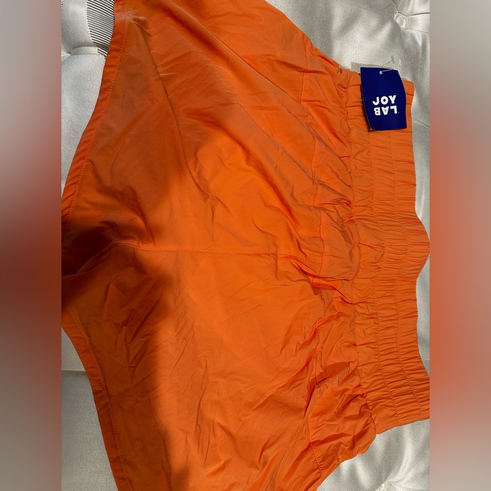NWT Joy Lab Orange High Waist Running Shorts - Picture 2 of 3